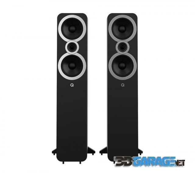 3D Model – 3050i Floor Standing Speakers by Q Acoustics