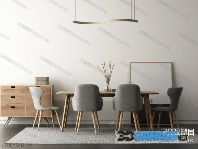3D Model Dining Tables And Chairs 53