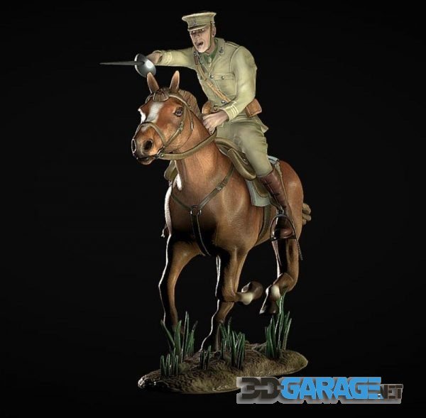 3D-Print Model – Cavalry charge – WW1 – British