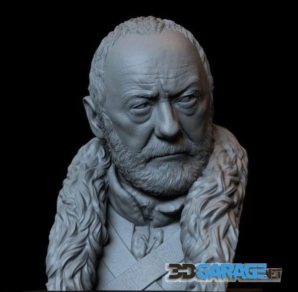 3D-Print Model – Davos Seaworth from Game of Thrones bust