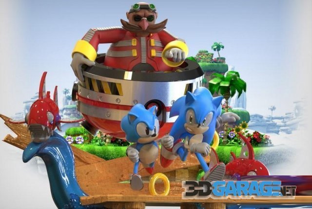 3D-Print Model – Diorama Sonic