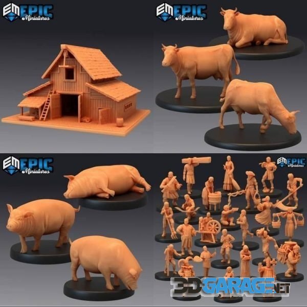 3D-Print Model – Epic Minis – Farm Village