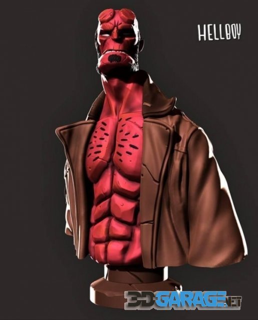 3D-Print Model – Hellboy Bust