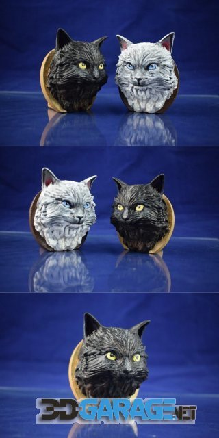 3D-Print Model – Long Hair Cat Bust