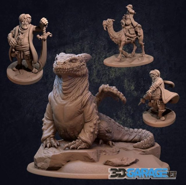 3D-Print Model – The Dragon Trappers Lodge – Desert Burrower and Trapper Pack