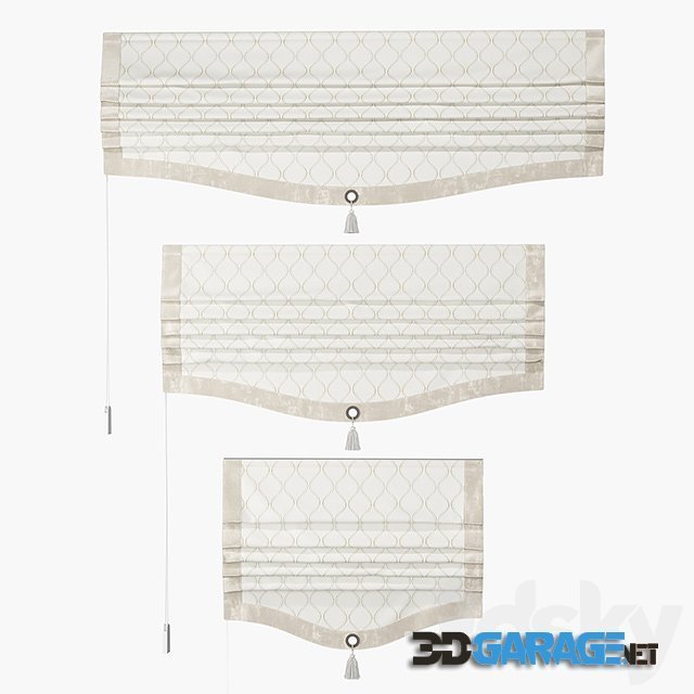 3d-model – A set of Roman curtains ARISSA (beige velvet pacific)