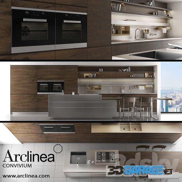 3d-model – Arclinea Convivium Kitchen