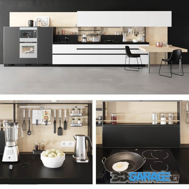 3d-model – AVE Electrolux volume & Poliform Varenna kitchen