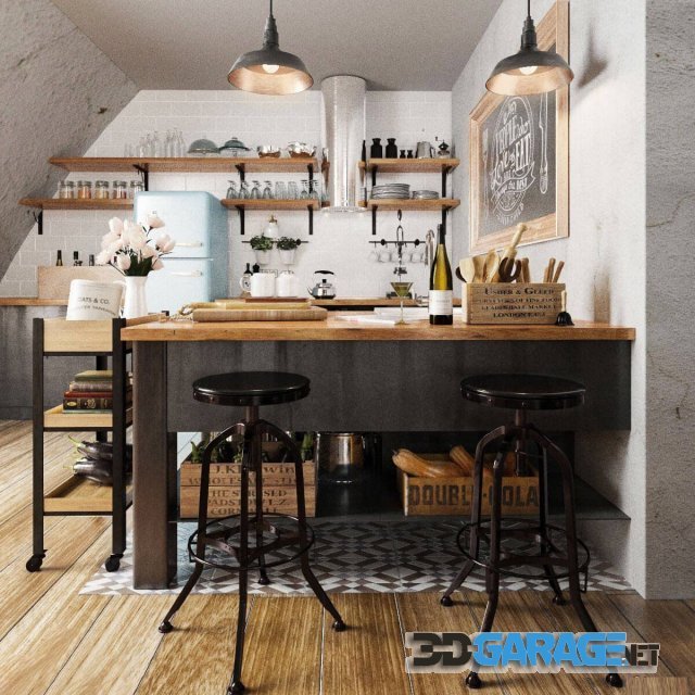 3d-model – AVE Kitchen bar set