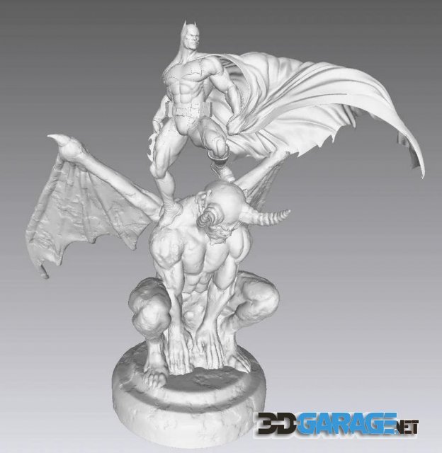 3d-Print Model – Batman on Gargoyle