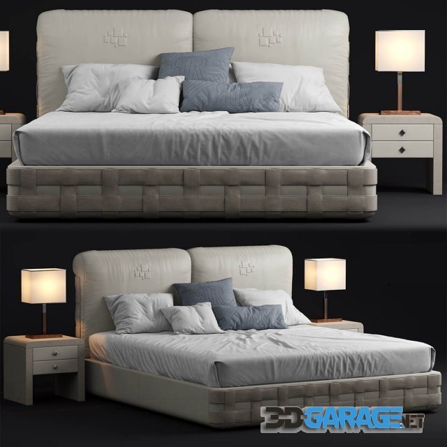3D-model – Bed rugiano braid