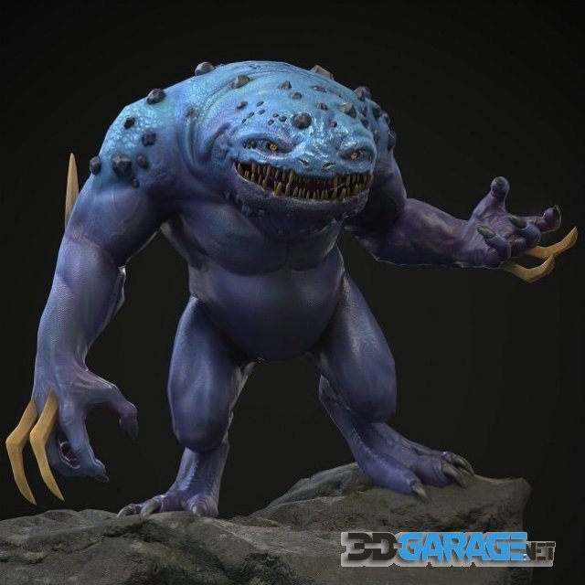 3d-model – Blue Slaad Monster PBR