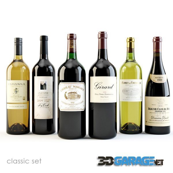3d-model – Bottles of wine Classic