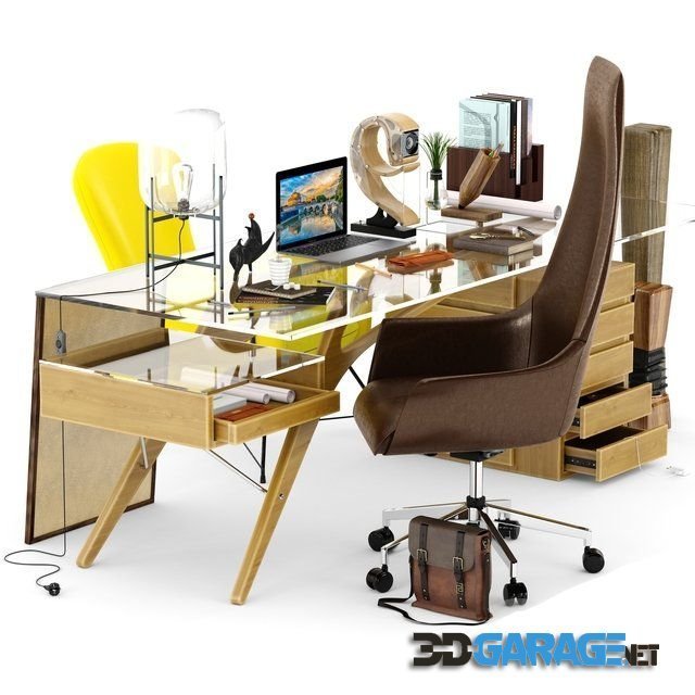 3d-model – Cavour writing desk by Carlo Mollino