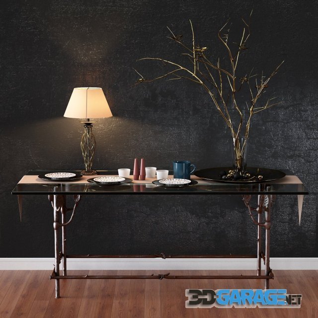 3d-model – Ciani table with decor