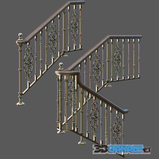 3d-model – Classic staircase 5