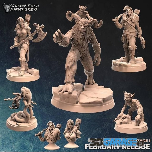 3d-Print Model – Cursed Forge Miniatures February 2021