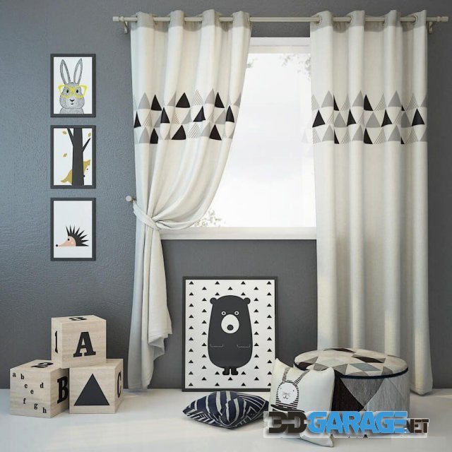 3d-model – Curtain and decor 6