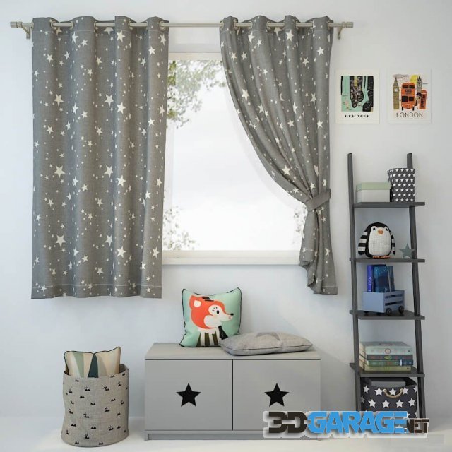 3d-model – Curtain and decor 8