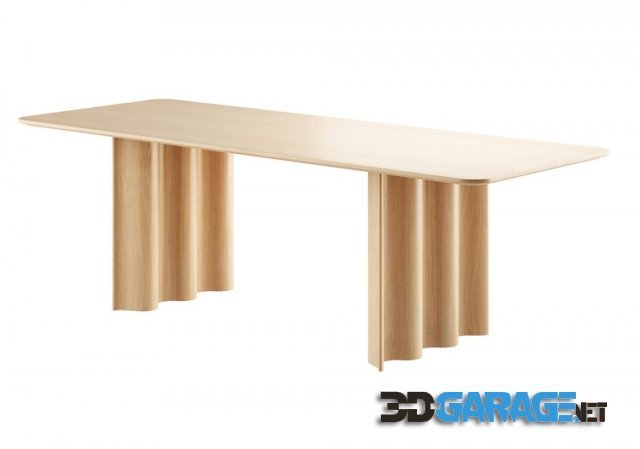 3D-Model – Curtain Table by Zeitraum