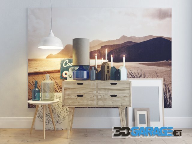 3d-model – Decorative set. Scandinavian style
