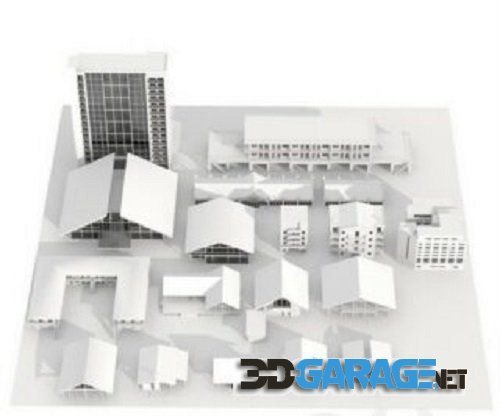 3d-model – Different style buildings