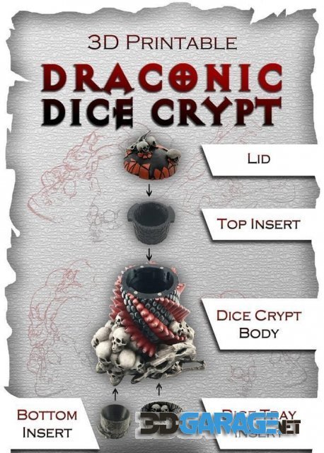 3d-Print Model – Draconic Dice Crypt