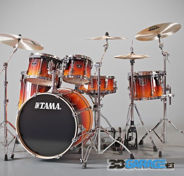 3d-model – Drum Kit Tama Superstar Custom