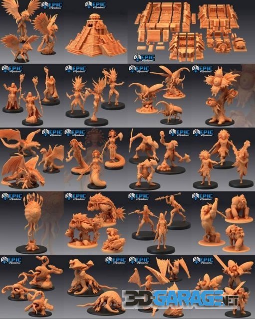 3d-Print Model – Epic Minis – Cannibal Jungle