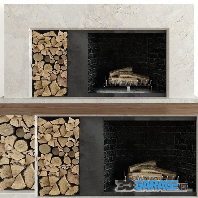 3d-model – Fireplace modern 4