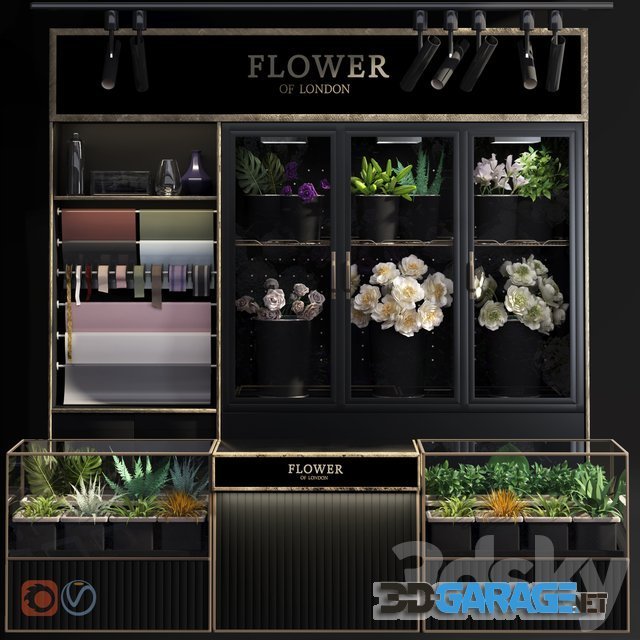 3d-model – Flower Shop Refrigerated Display