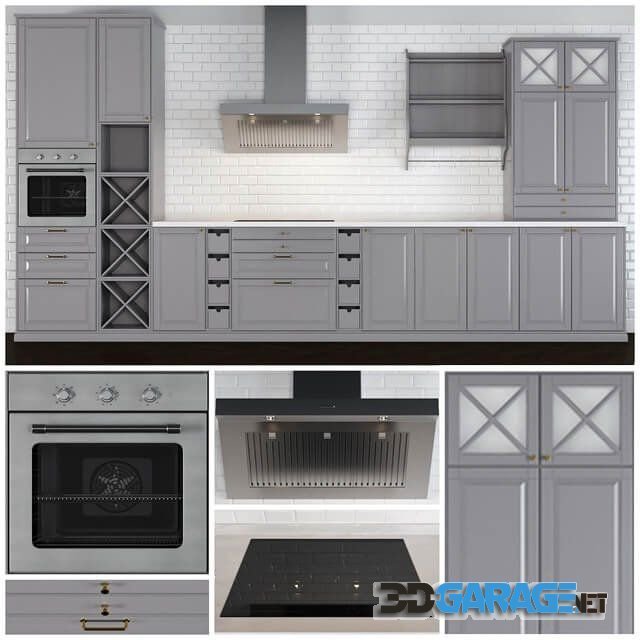 3d-model – Full kitchen furniture set