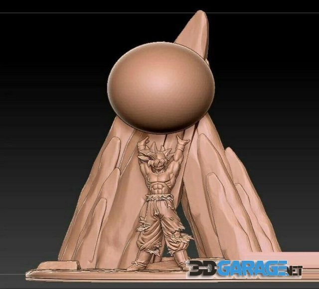 3d-Print Model – Goku Genkidama Lamp