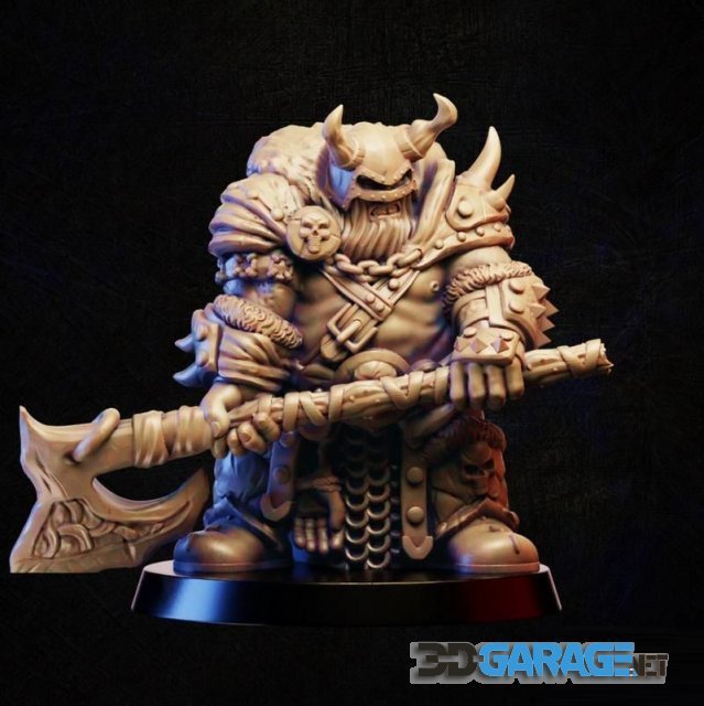 3d-Print Model – Hulked barbarian