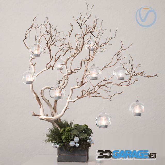 3d-model – ikebana with candles