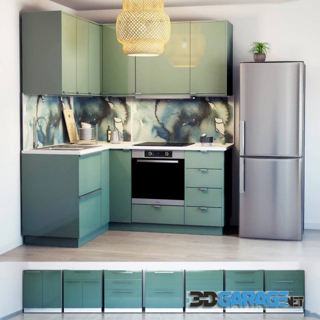 3d-model – Kallarp kitchen