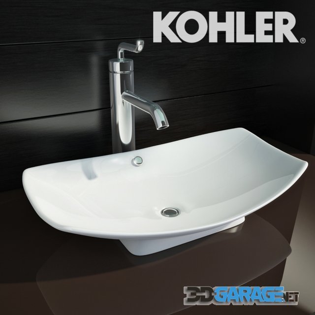 3d-model – Kohler Leaf sink and faucet + Kohler Purist