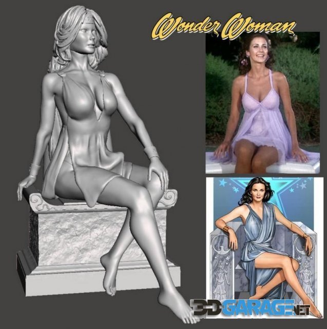 3d-Print Model – Lynda Carter – Wonder Woman