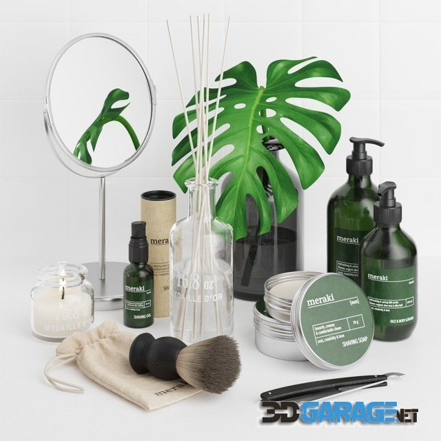 3d-model – Meraki shaving Set