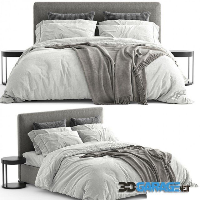 3d-model – Meridiani Stone Plus Bed 02