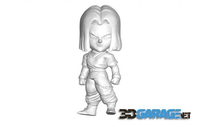 3d-Print Model – Miniature Collectible Figure Dragon Ball Z DBZ Android 17