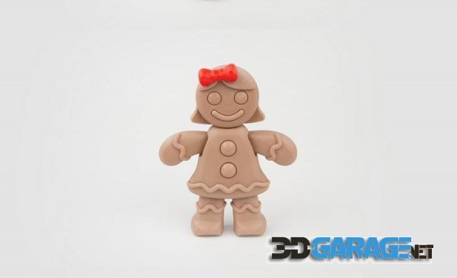 3d-Print Model – Movable Gingerbread Girl
