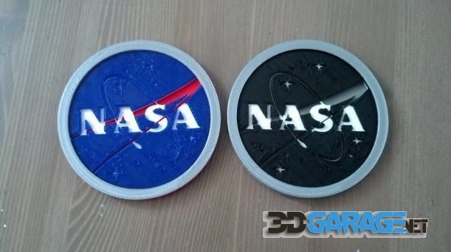 3d-Print Model – NASA Logo Drink Coaster