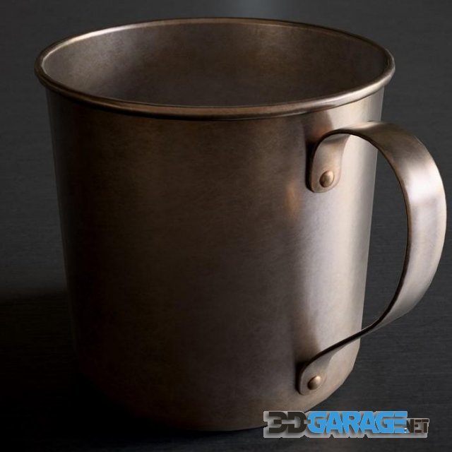 3d-model – Old Metal Coffee Cup PBR