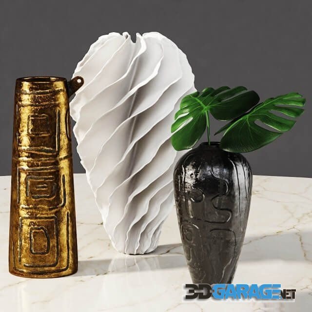 3D-model – Omec vases and Sandra Davolio vase