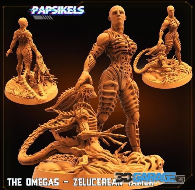 3d-Print Model – PapSikels Miniatures – Skullhunters and Omegas solo models