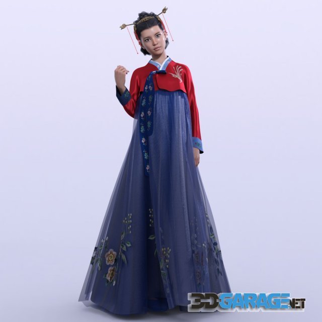 Renderosity – Pretty Textures for dForce Hanbok for G8F and G8.1F