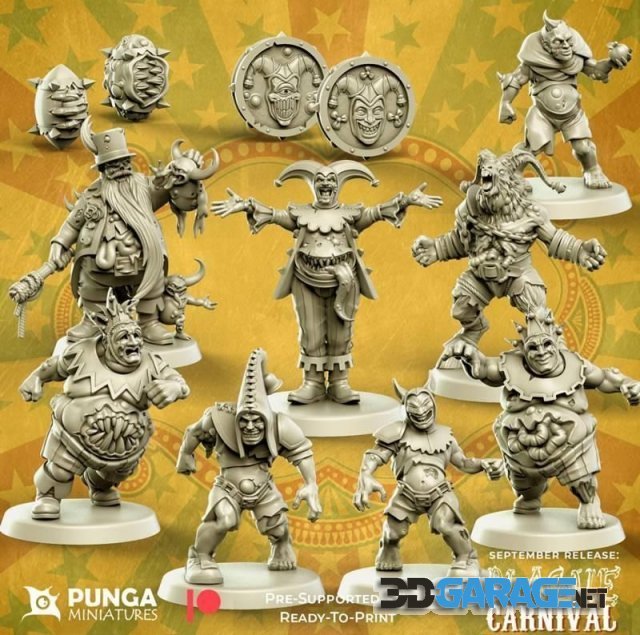3d-Print Model – Punga Miniatures – Plague Carnival part 1-3