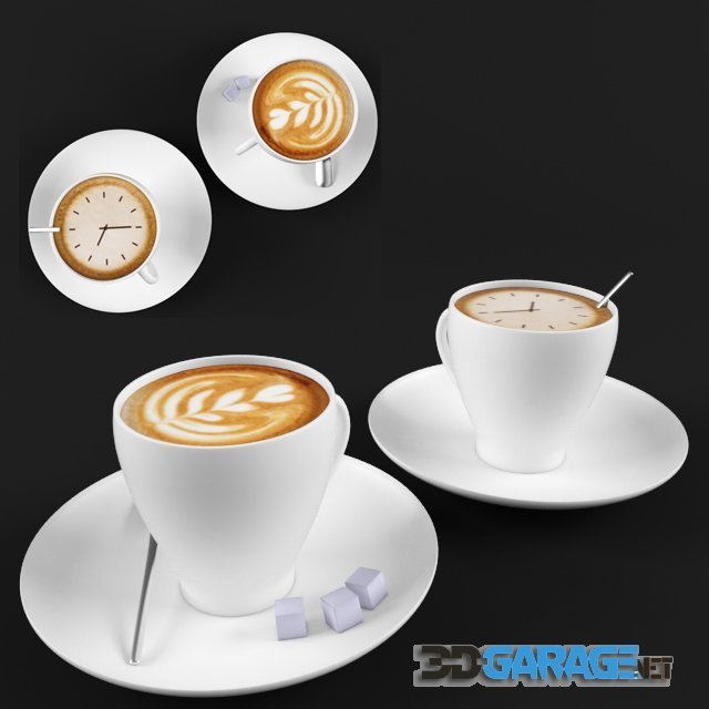 3d-model – Cup of cappuccino
