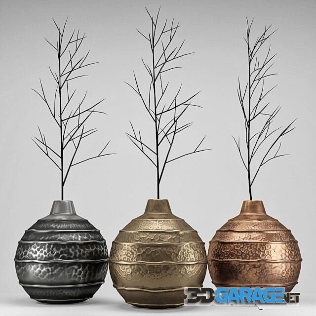 3d-model – Set Meta vases 001